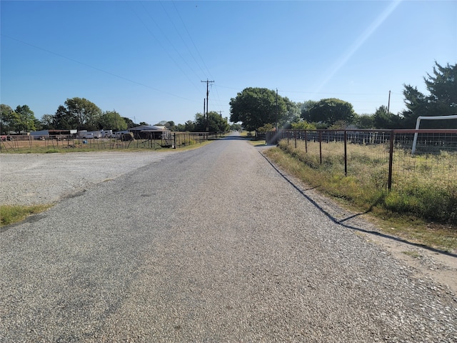 view of road featuring a rural view