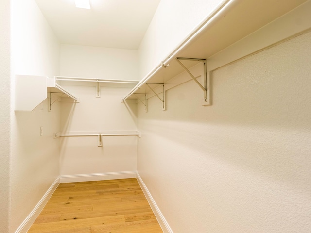 spacious closet featuring wood-type flooring