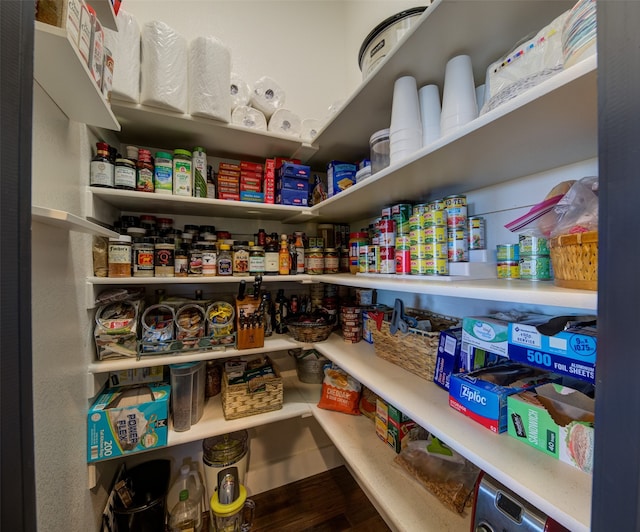 view of pantry