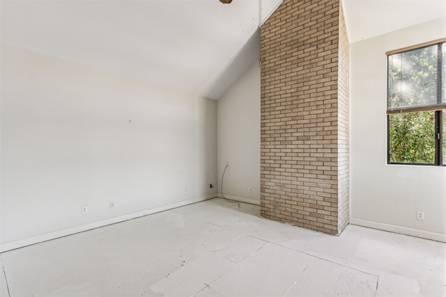 additional living space with lofted ceiling