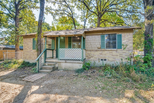 view of front of home with covered porch