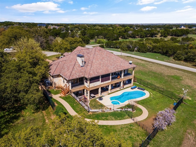 birds eye view of property