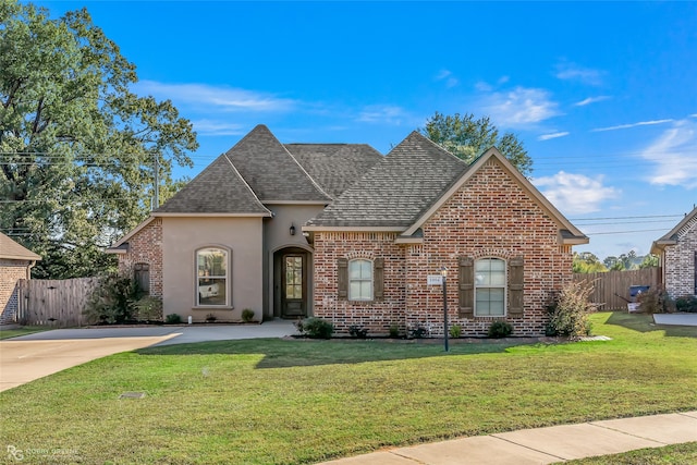 view of front of house featuring a front yard