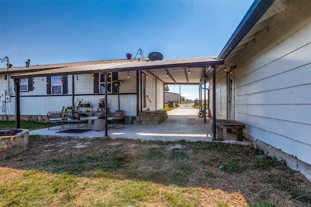 exterior space with a patio