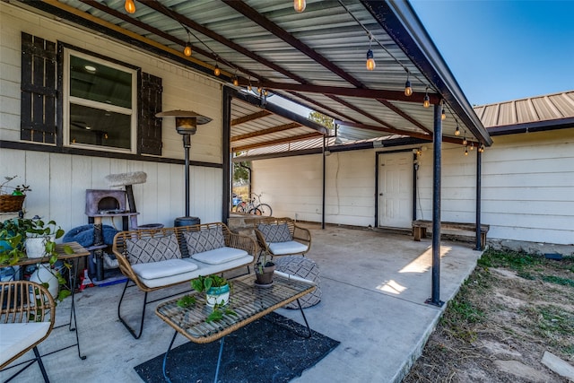 view of patio with outdoor lounge area