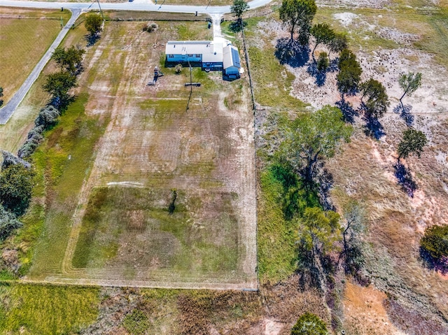 drone / aerial view with a rural view