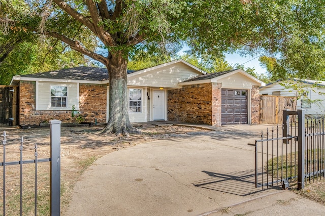 ranch-style house with a garage