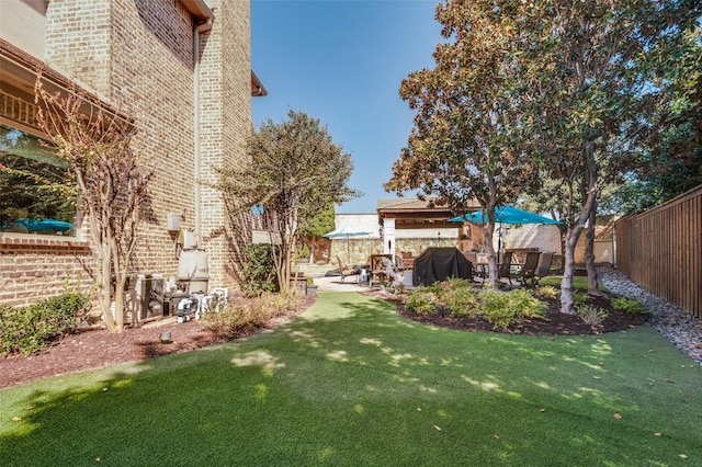 view of yard with a patio