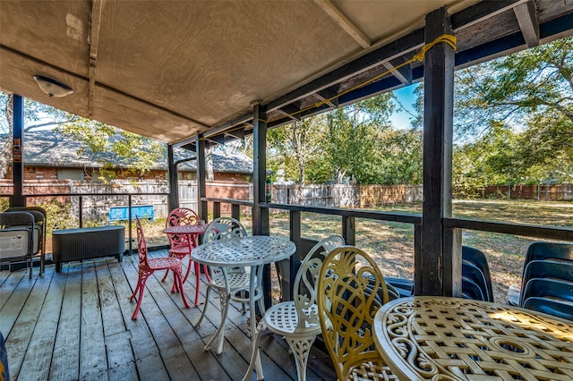 sunroom / solarium featuring a wealth of natural light