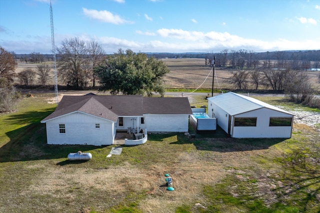 drone / aerial view featuring a rural view