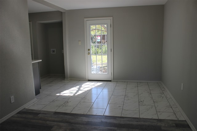 entryway with light wood-type flooring