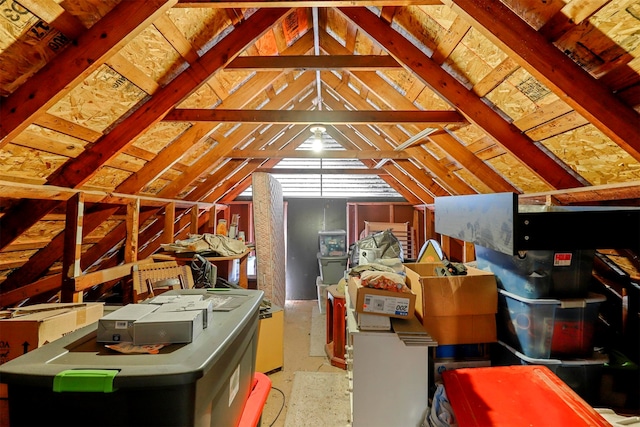 view of attic