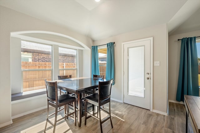 dining room featuring light hardwood / wood-style flooring