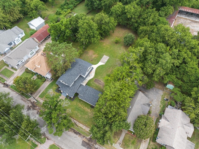 aerial view with a residential view