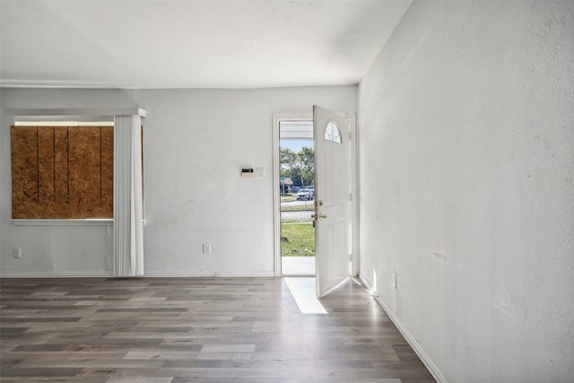 entryway featuring dark hardwood / wood-style floors