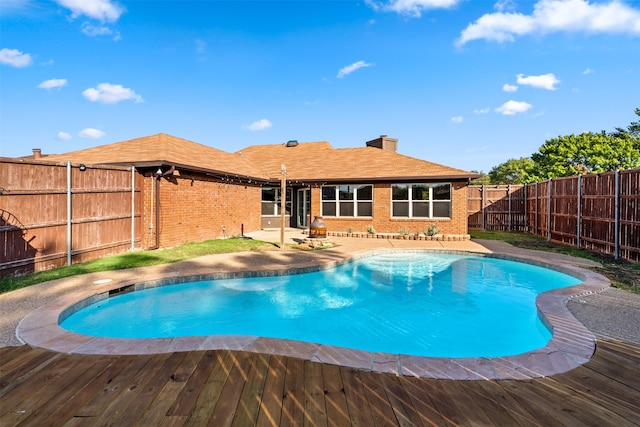 view of pool with a patio area