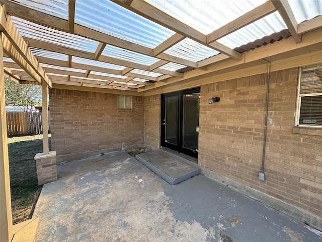 view of patio with a pergola