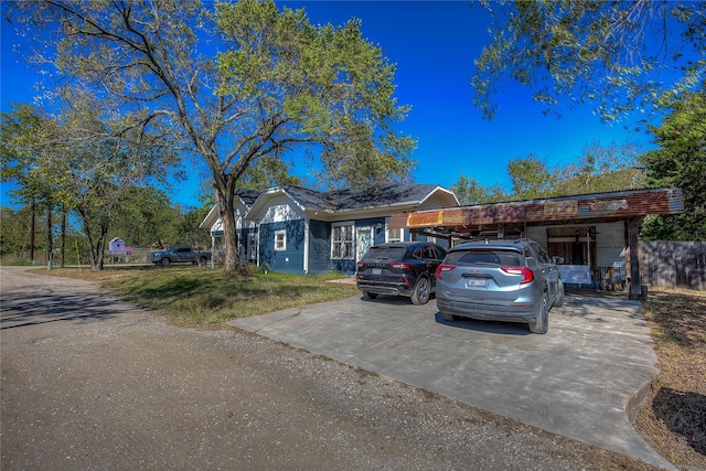 view of front of house with a carport