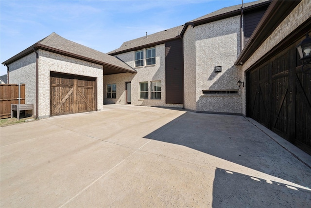 view of home's exterior featuring a garage