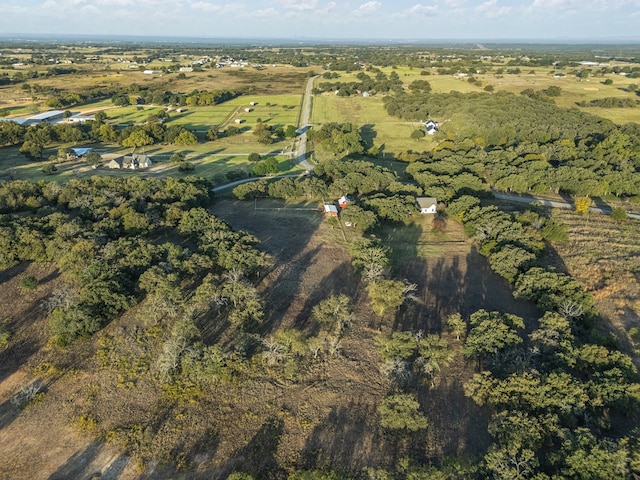 bird's eye view with a rural view