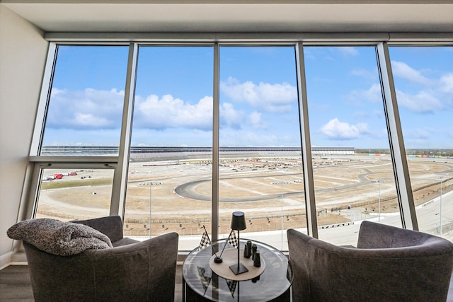 living area featuring a healthy amount of sunlight