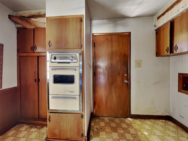 kitchen with wall oven