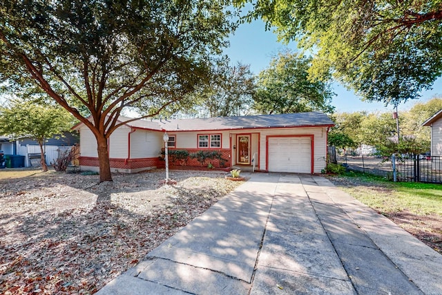 ranch-style house with a garage