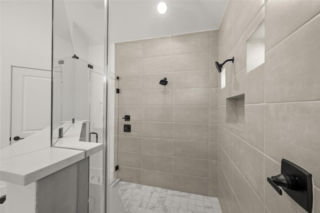 bathroom with walk in shower