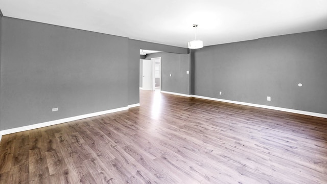 empty room featuring wood-type flooring