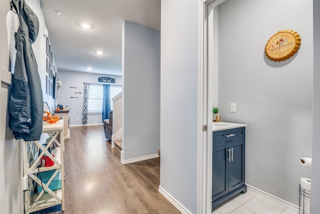 interior space featuring light hardwood / wood-style floors