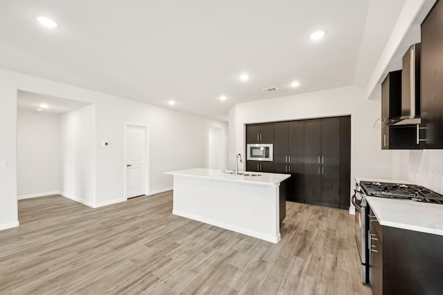 spare room with wood-type flooring and vaulted ceiling