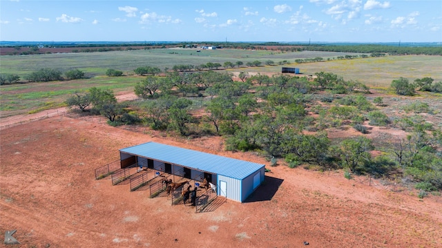 aerial view with a rural view