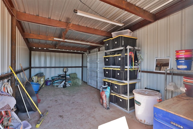 view of storage room