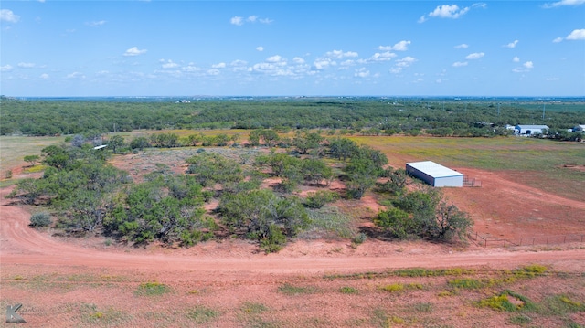 drone / aerial view with a rural view