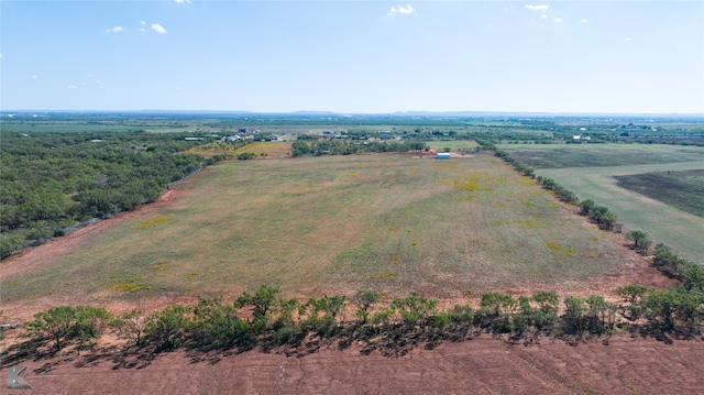 bird's eye view with a rural view