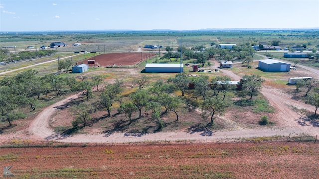 drone / aerial view featuring a rural view