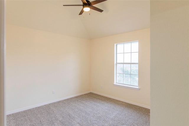 3004 Normandy Dr, Mckinney, TX 75070 - carpeted empty room with a ceiling fan, baseboards, and vaulted ceiling