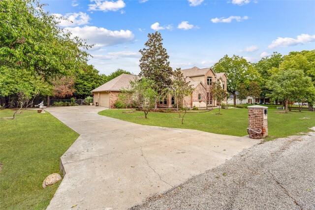 view of front of house with a front yard