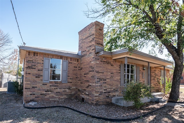 view of property exterior featuring central AC unit