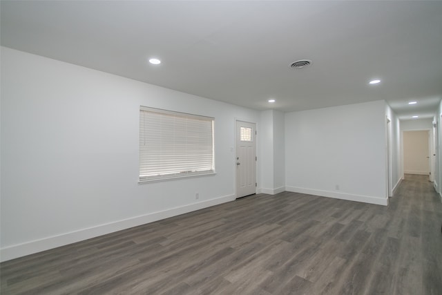 interior space featuring dark hardwood / wood-style floors