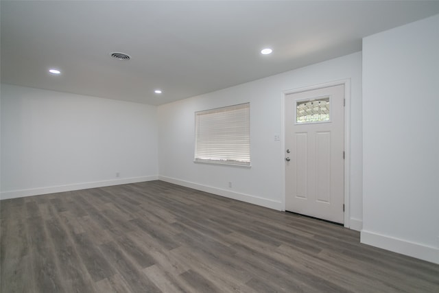 entryway featuring dark hardwood / wood-style flooring