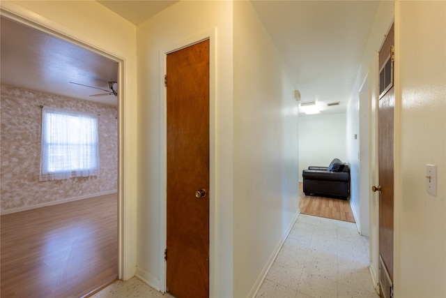 hallway featuring light hardwood / wood-style floors