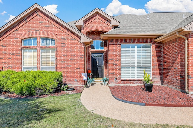 exterior space with a lawn