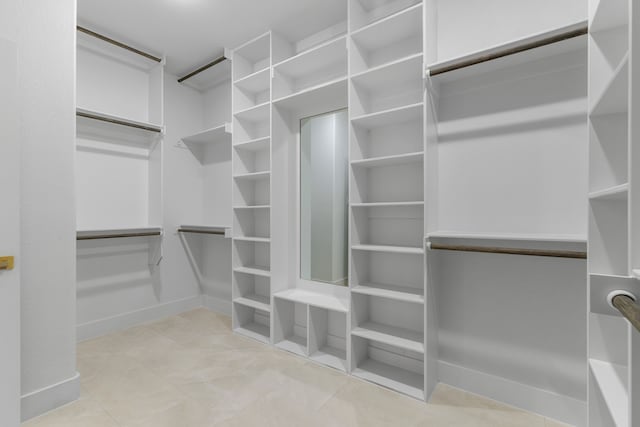 view of walk in closet