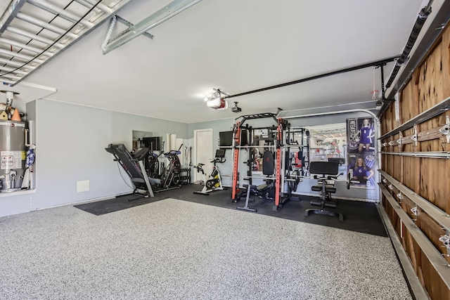 interior space featuring gas water heater