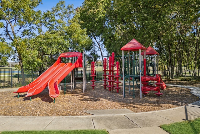 view of jungle gym