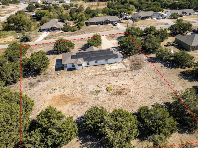 bird's eye view with a residential view