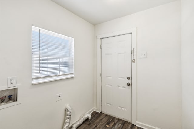 foyer featuring dark wood-type flooring