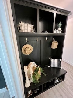 mudroom featuring hardwood / wood-style flooring