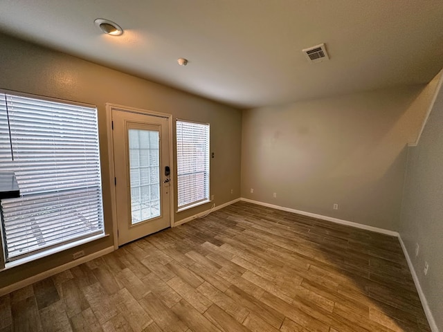 interior space featuring hardwood / wood-style floors